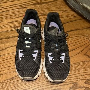 On Running Women's Black and Purple Sneakers